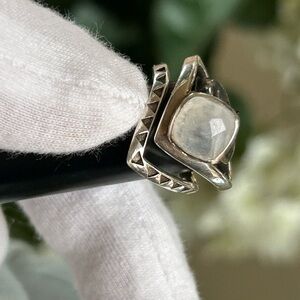 💕Moonstone Stacking Rings (2) 925 silver
